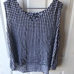 a.n.a black and white checkered tank